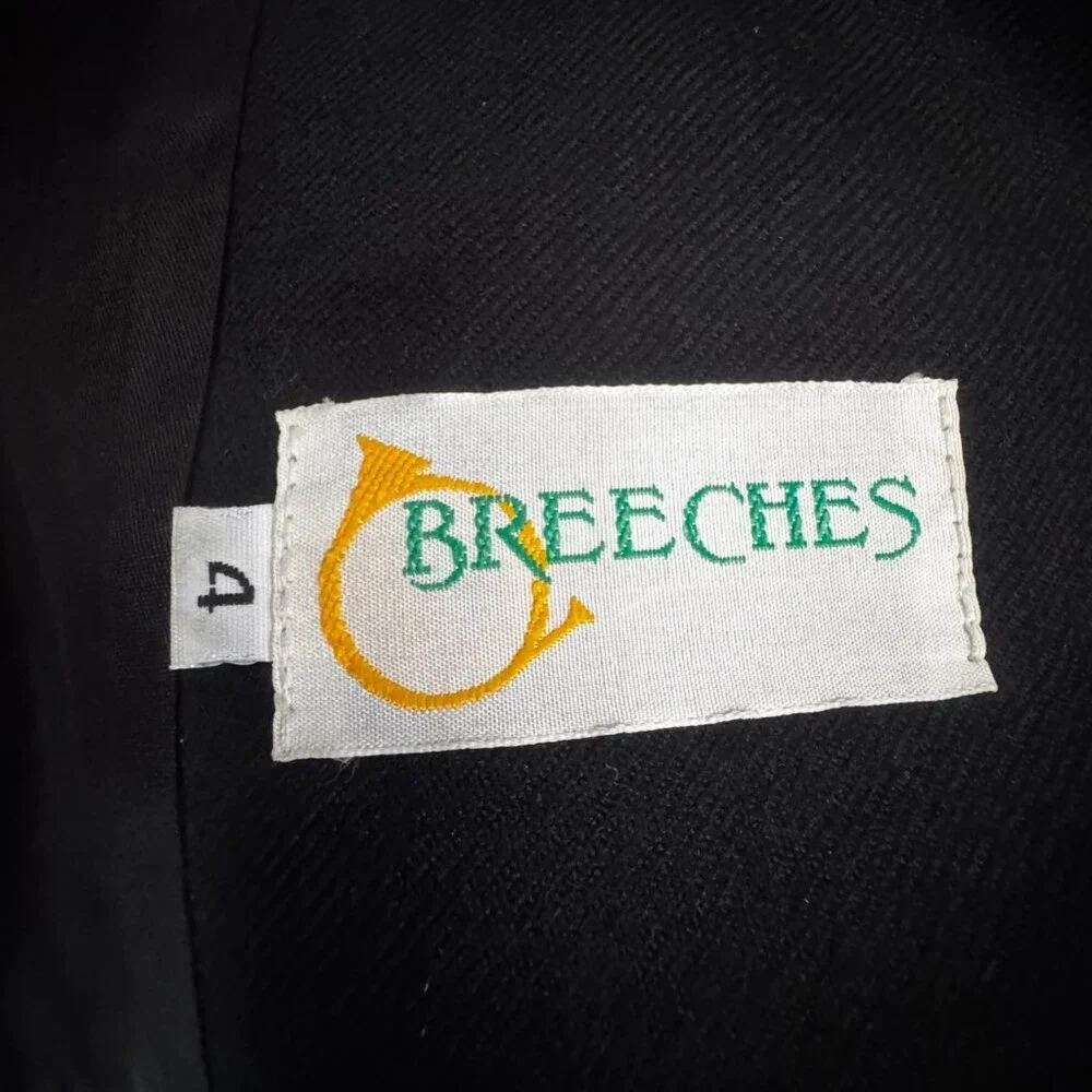 Vintage 1990's Black Blazer BREECHES brand size 4 womens like new - Picture 5 of 8